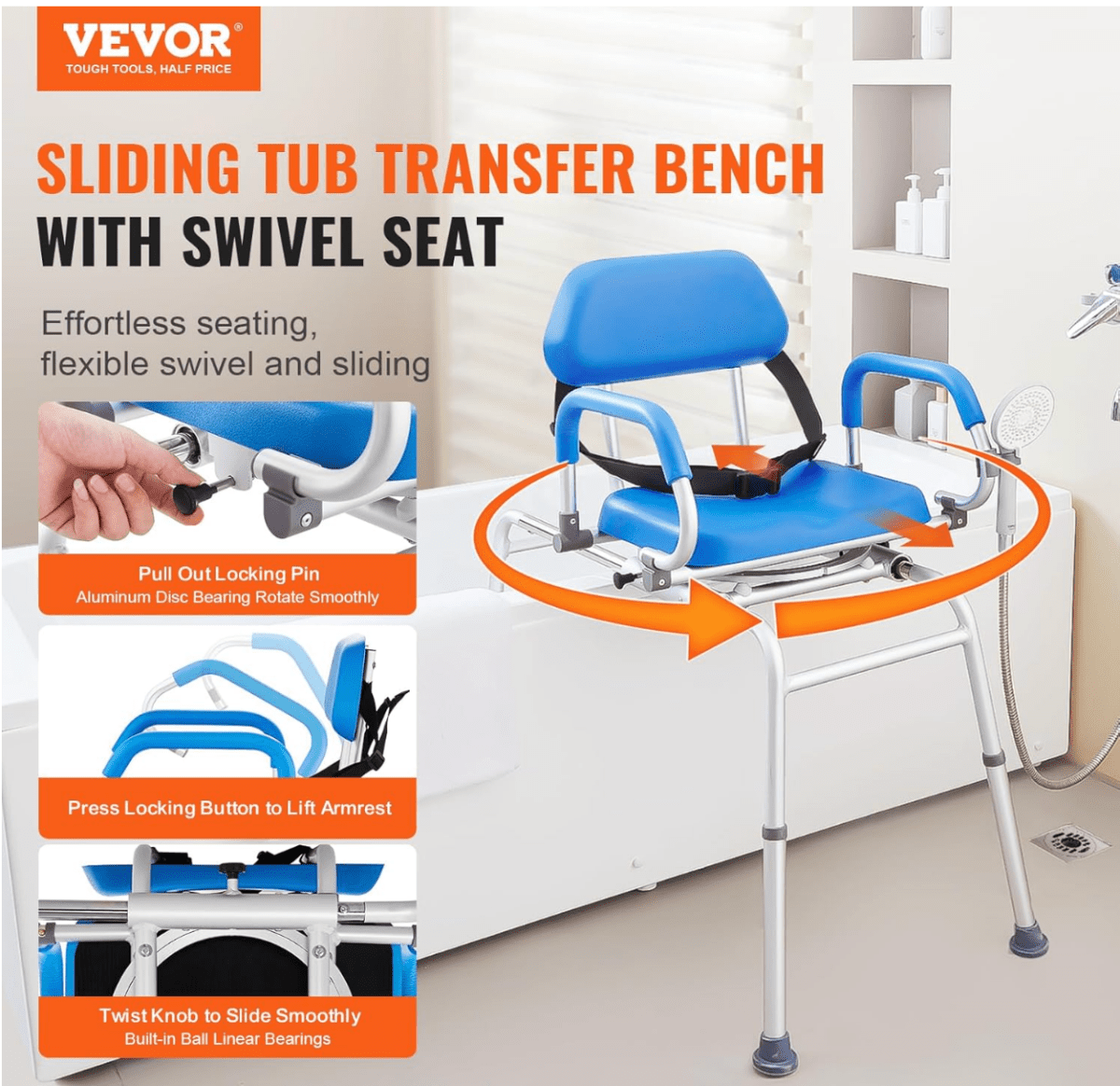 Swivel & Sliding Transfer Bench w/ Arm Rests AskSAMIE - AskSAMIE: Answers for Accessibility
