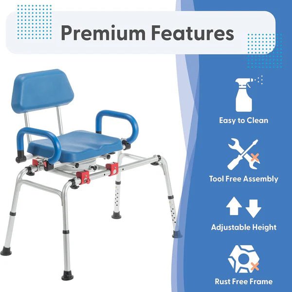 Swivel & Sliding Transfer Bench w/ Arm Rests Journey Health & Lifestyle - AskSAMIE: Answers for Accessibility