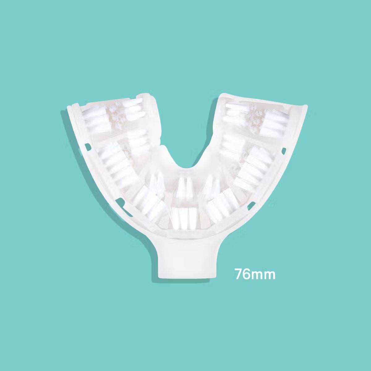 SymplBrush Adult Small replacement bristle cradle, 76 mm wide, holding ultra soft nylon bristles that clean the whole dental arch at once.