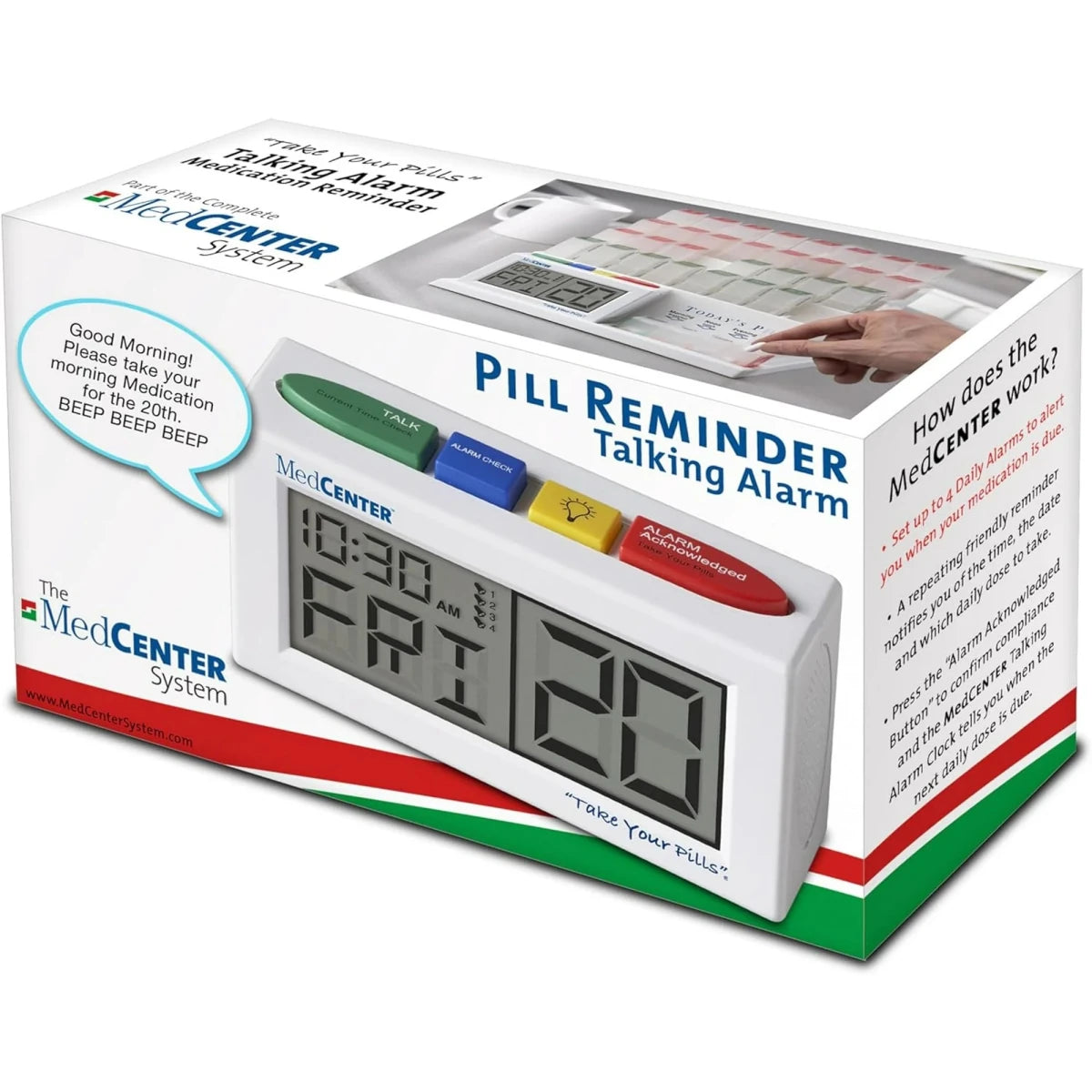 Talking Medicine Alarm Clock MedCenter Systems - AskSAMIE: Answers for Accessibility