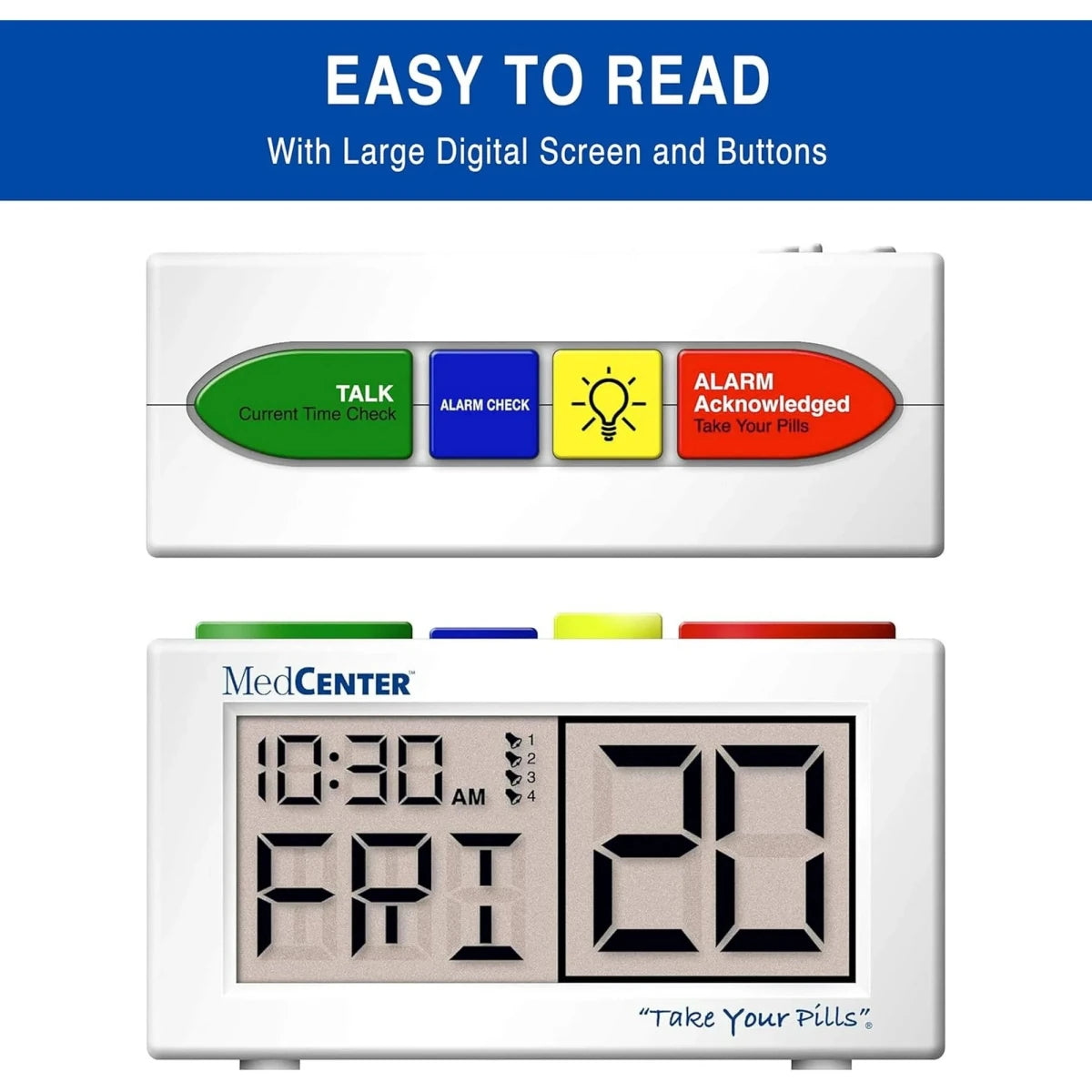 Medical Code Timers Talking Medicine Alarm Clock | Medication Reminder System