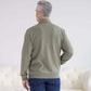 The Adaptive Magnetic Front Sweatshirt in Heathered Olive MagnaReady - AskSAMIE: Answers for Accessibility