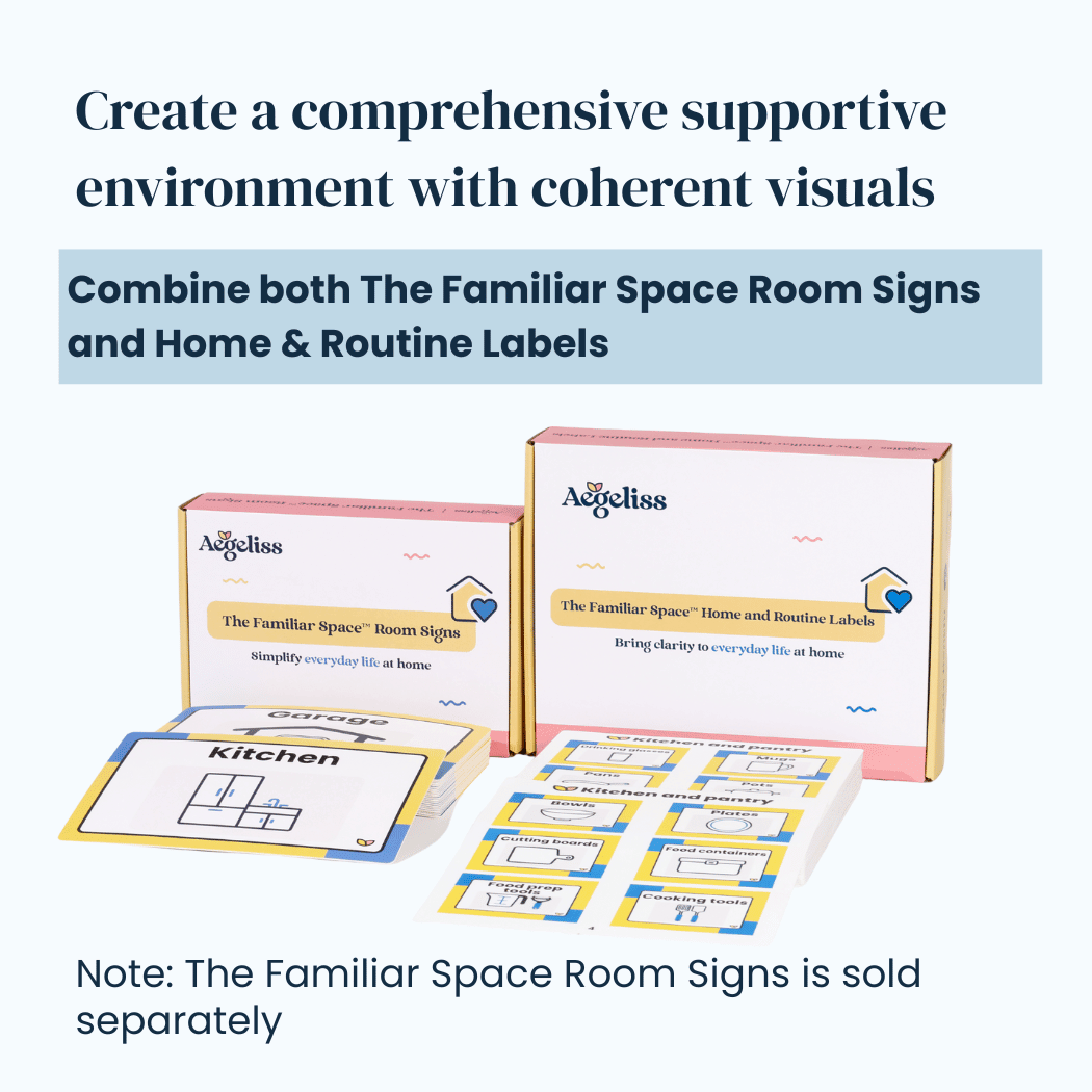 The Familiar Space Home and Routine Labels | Memory Support and Visual Support Aegeliss - AskSAMIE: Answers for Accessibility