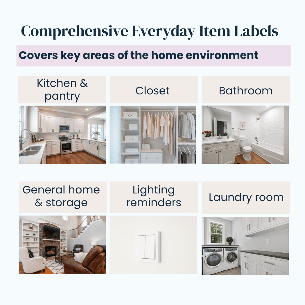 The Familiar Space Home and Routine Labels | Memory Support and Visual Support Aegeliss - AskSAMIE: Answers for Accessibility