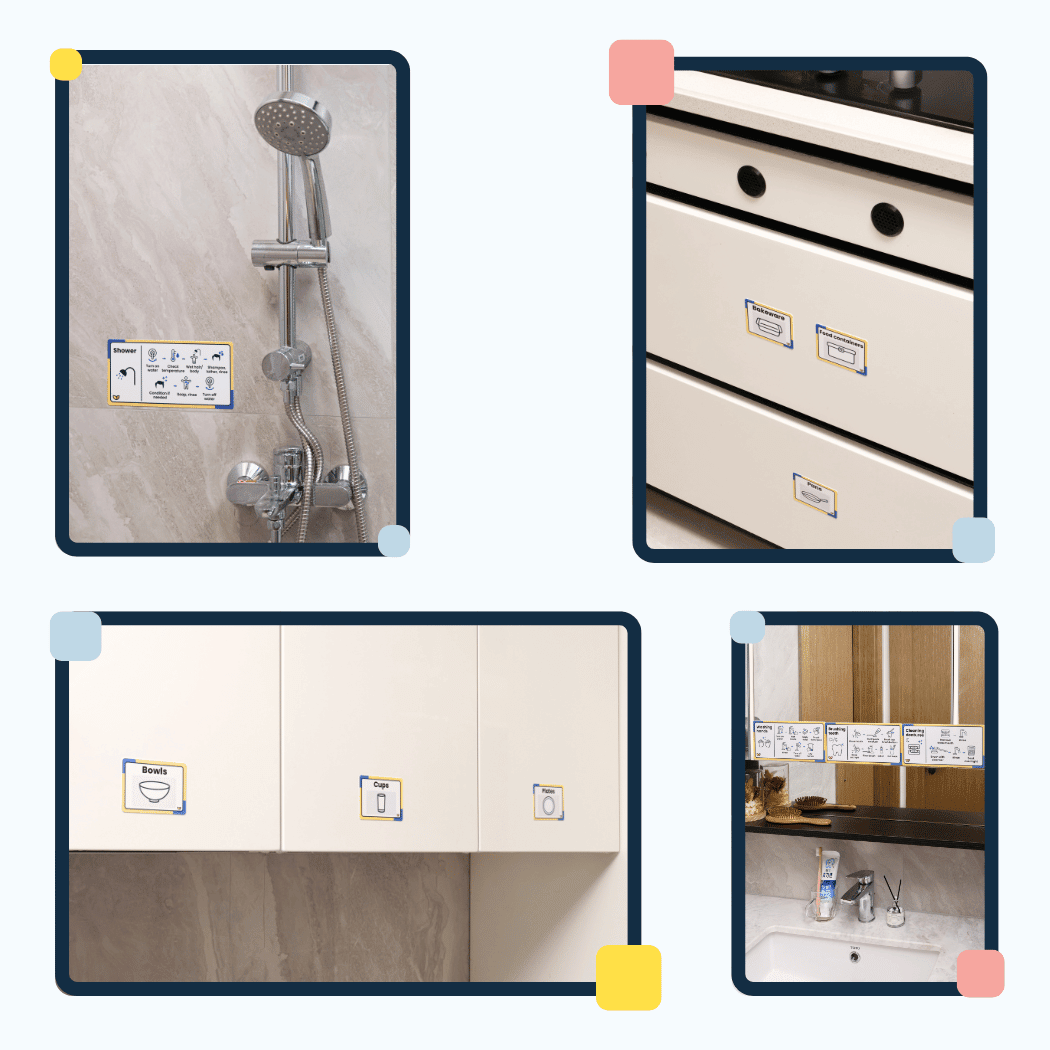 The Familiar Space Home and Routine Labels | Memory Support and Visual Support Aegeliss - AskSAMIE: Answers for Accessibility