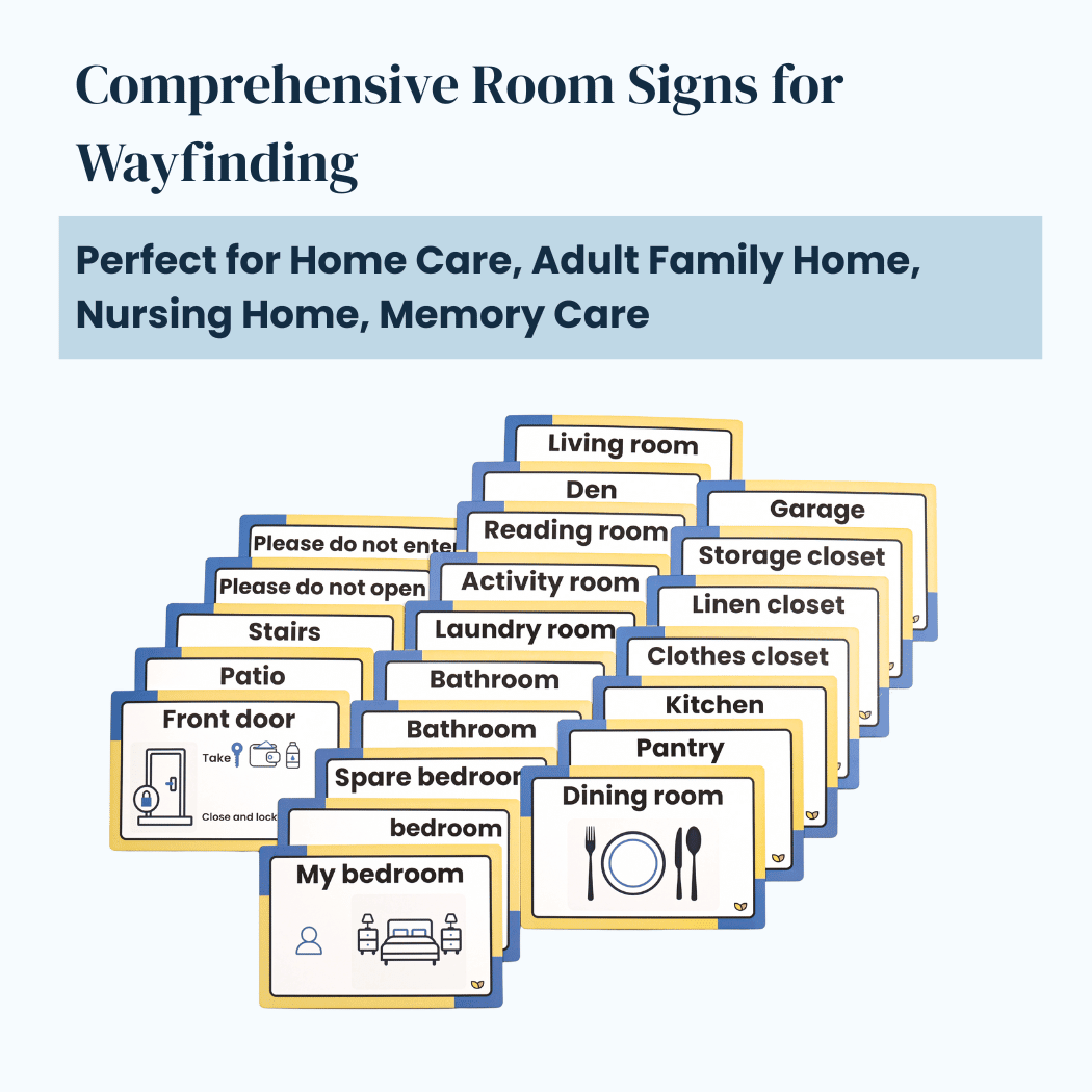 The Familiar Space Room Signs | Memory Support and Visual Support Aegeliss - AskSAMIE: Answers for Accessibility