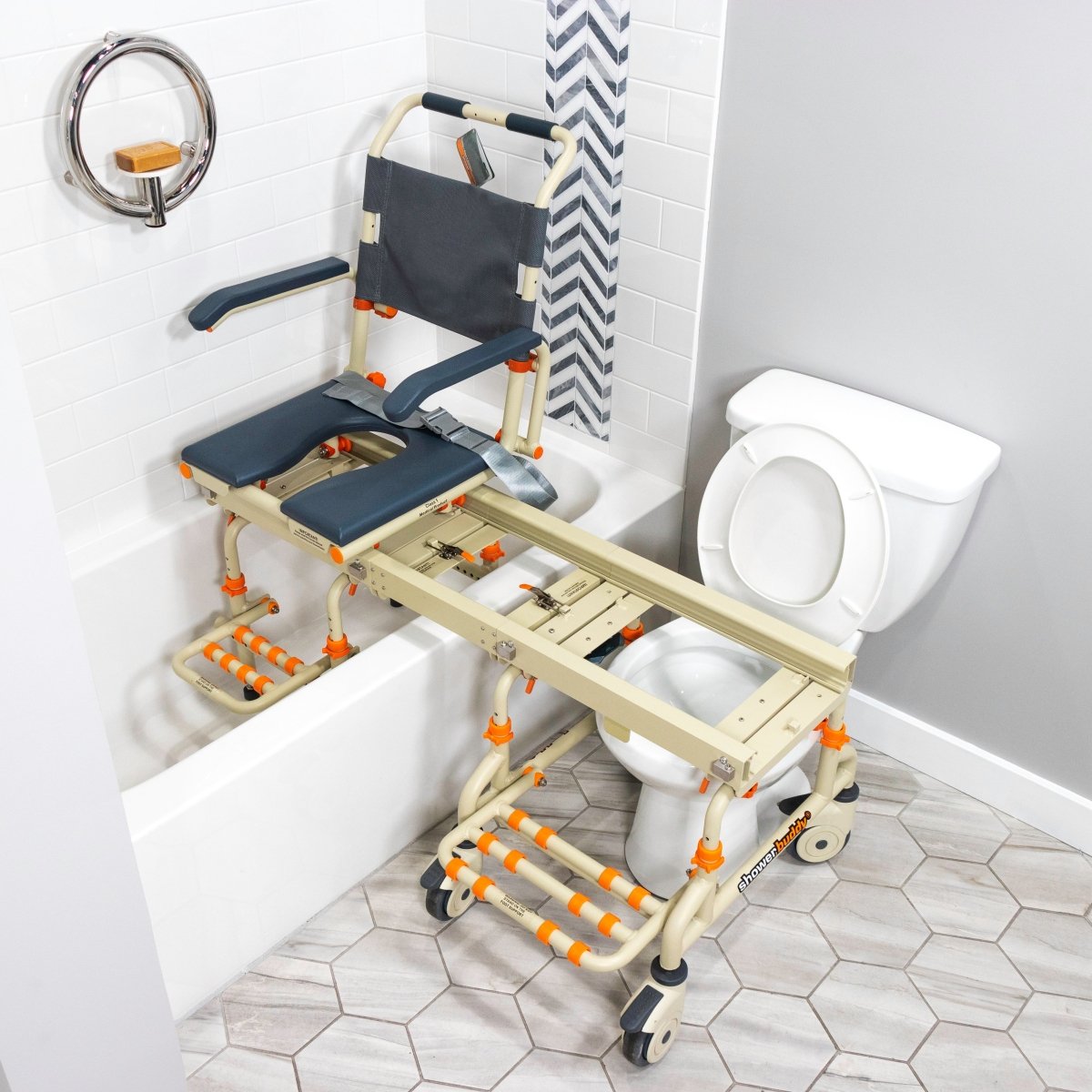 Tub Buddy Shower Chair Over the Bath SolutionBased - AskSAMIE: Answers for Accessibility