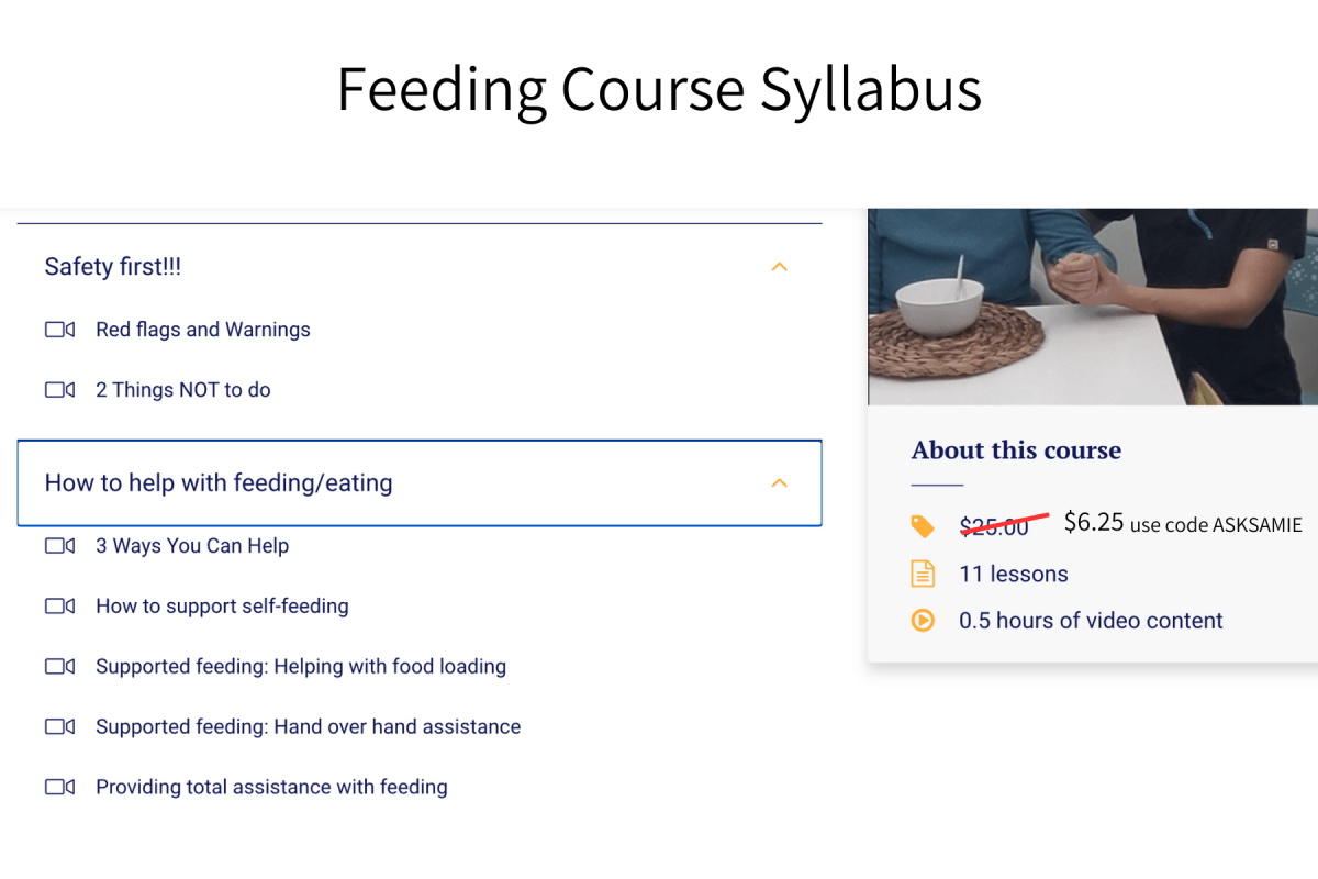 Video Training: ADLs for the Family Caregiver - Feeding Higher Standards Caregiver Training - AskSAMIE: Answers for Accessibility