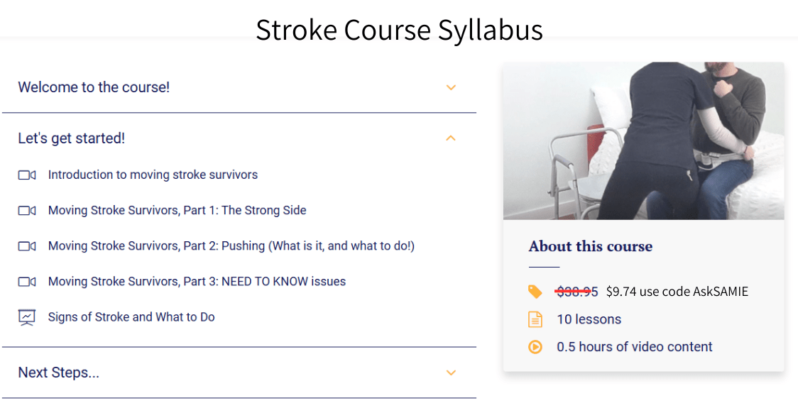Video Training: Transferring Folks with Stroke Higher Standards Caregiver Training - AskSAMIE: Answers for Accessibility