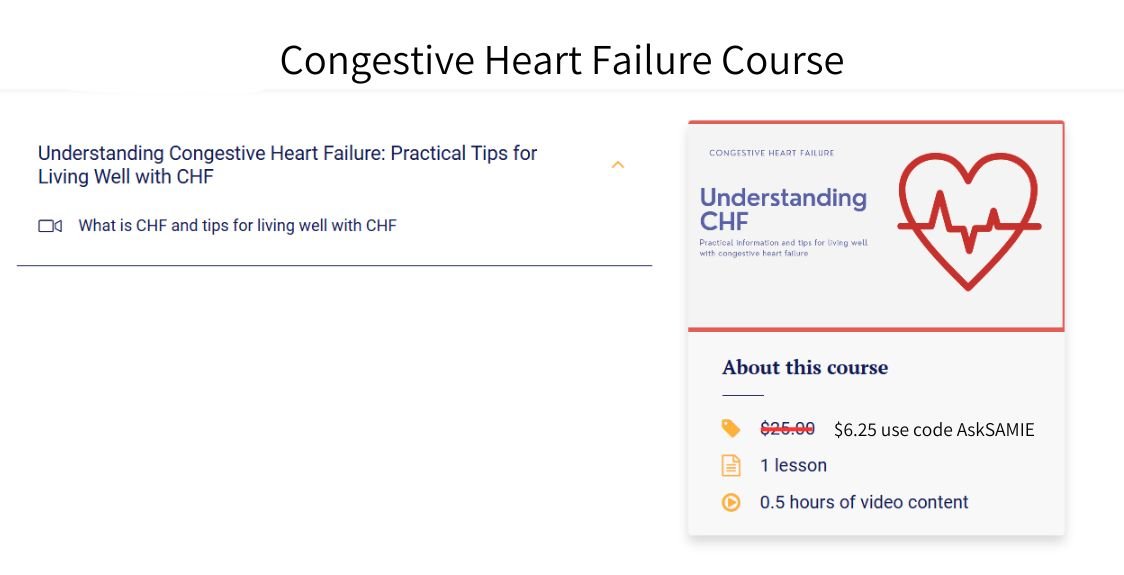Video Training: Understanding Congestive Heart Failure Higher Standards Caregiver Training - AskSAMIE: Answers for Accessibility
