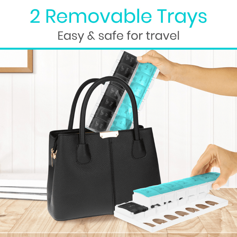 Weekly AM/PM Push Button Pill Planner Vive Health - AskSAMIE: Answers for Accessibility