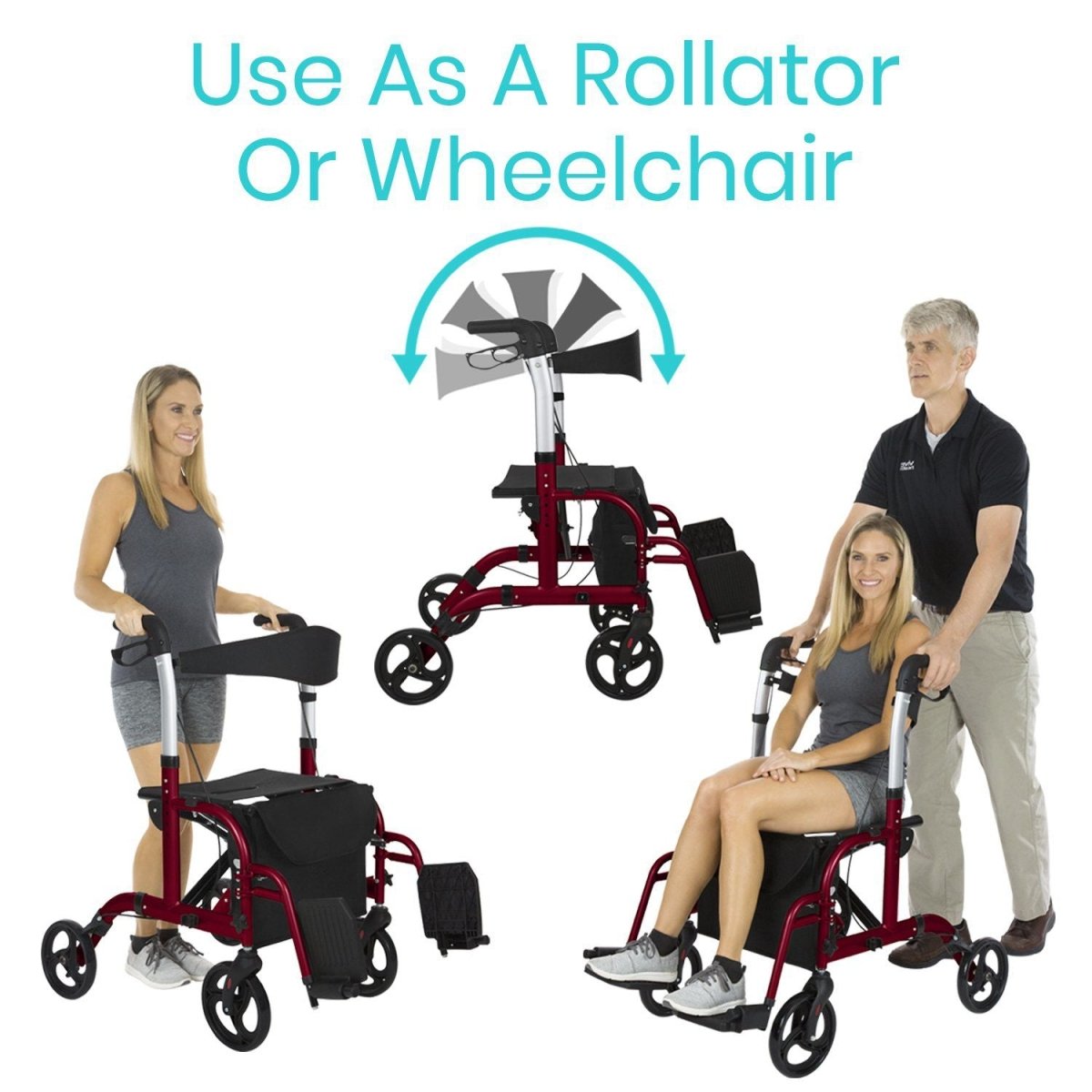 Wheelchair Rollator Combo Vive Health - AskSAMIE: Answers for Accessibility