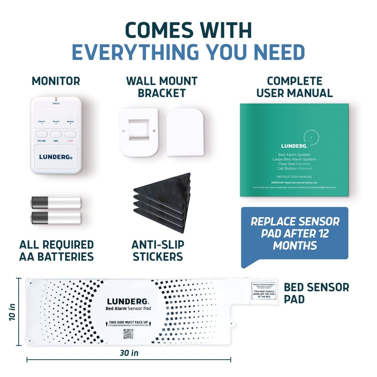 Wireless Bed Alarm for Elderly – Fall Prevention Bed Exit Sensor Lunderg - AskSAMIE: Answers for Accessibility