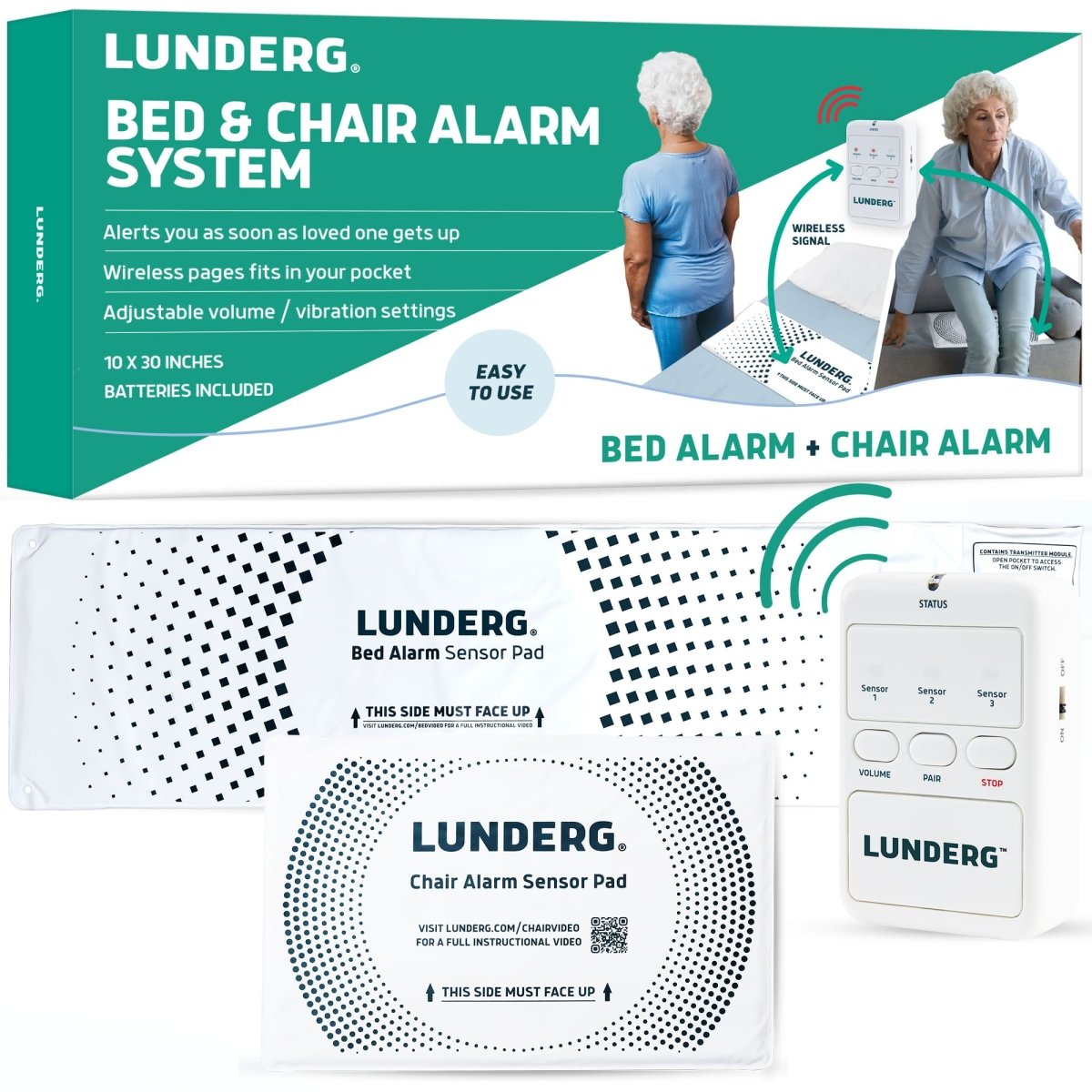 Wireless Bed Alarm for Elderly – Fall Prevention Bed Exit Sensor Lunderg - AskSAMIE: Answers for Accessibility