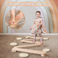 Child playing in Balance Beam Wooden Stepping stones from AskSAMIE 