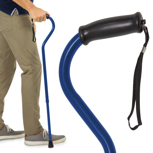 Man with single point cane by AskSAMIE