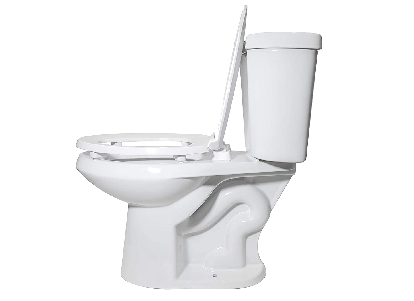 elevated toilet seat on toilet