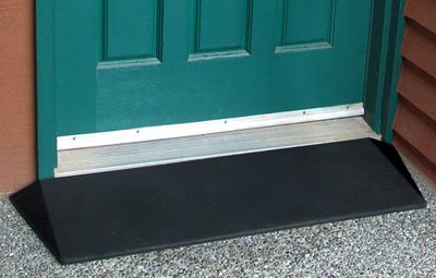 rubber threshold ramp at door