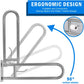 ergonomic design 30" flip up grab bar. Foldable and convenient, space saving and toilet paper holder