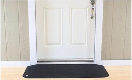 rubber threshold ramp on doorway
