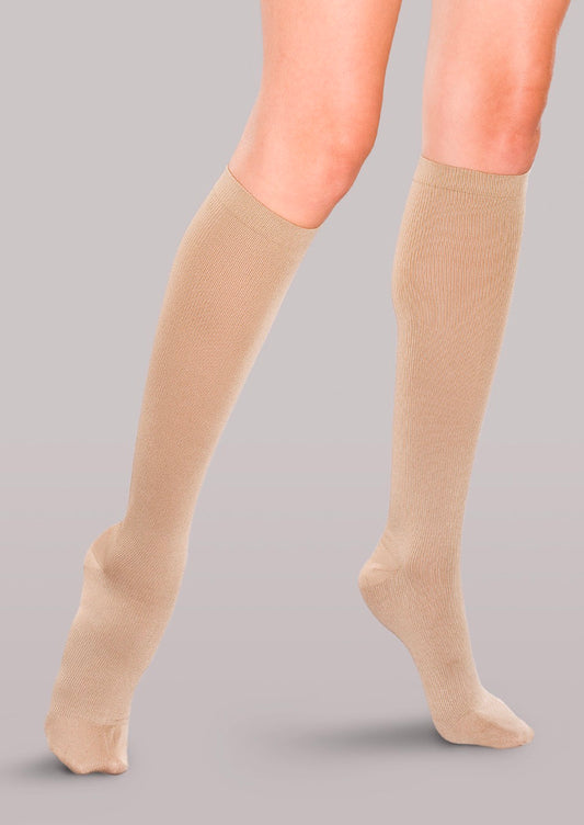 therafirm compression socks beige