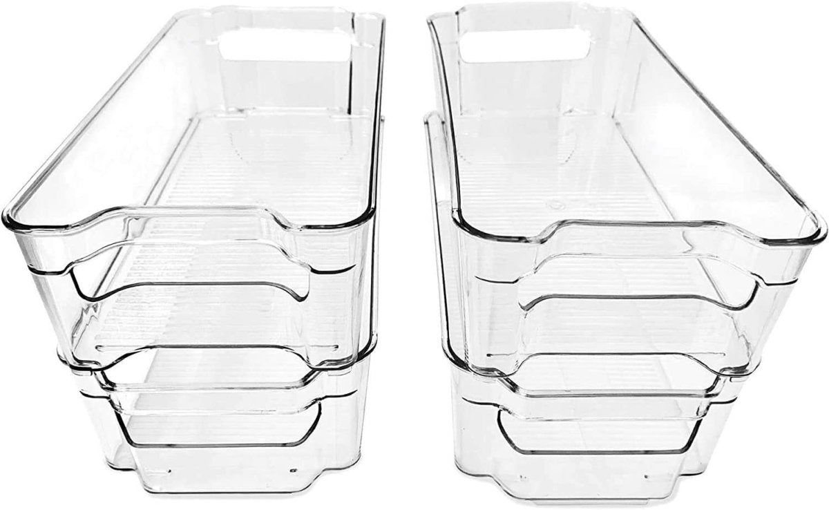 4 Piece Stackable Fridge Bins 55Kitchen - AskSAMIE: Answers for Accessibility