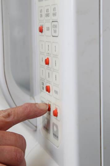 maxi touch dots on microwave