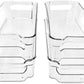 4 clear stackable fridge bins pictured