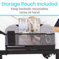 adjustable queen sized bed frame with storage pouch