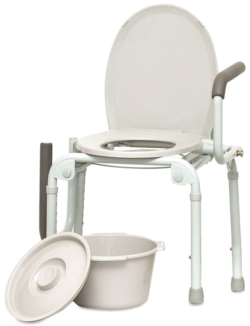 drop arm bedside commode