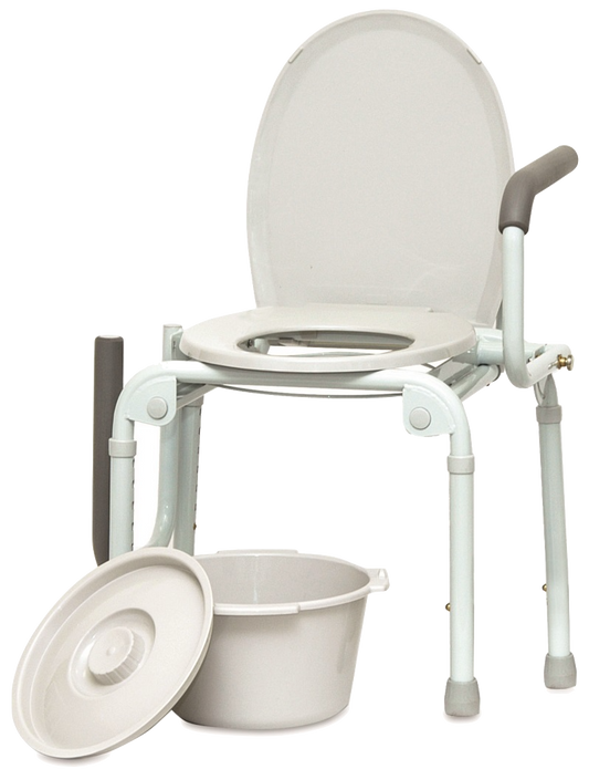 drop arm bedside commode