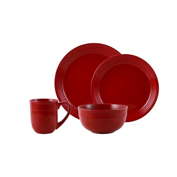 red tableware