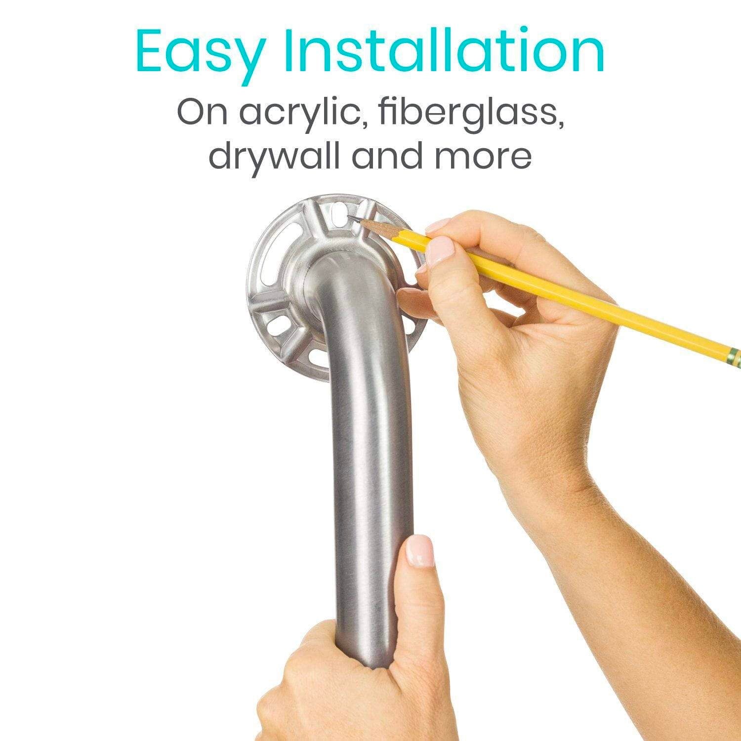 Silver grab bar