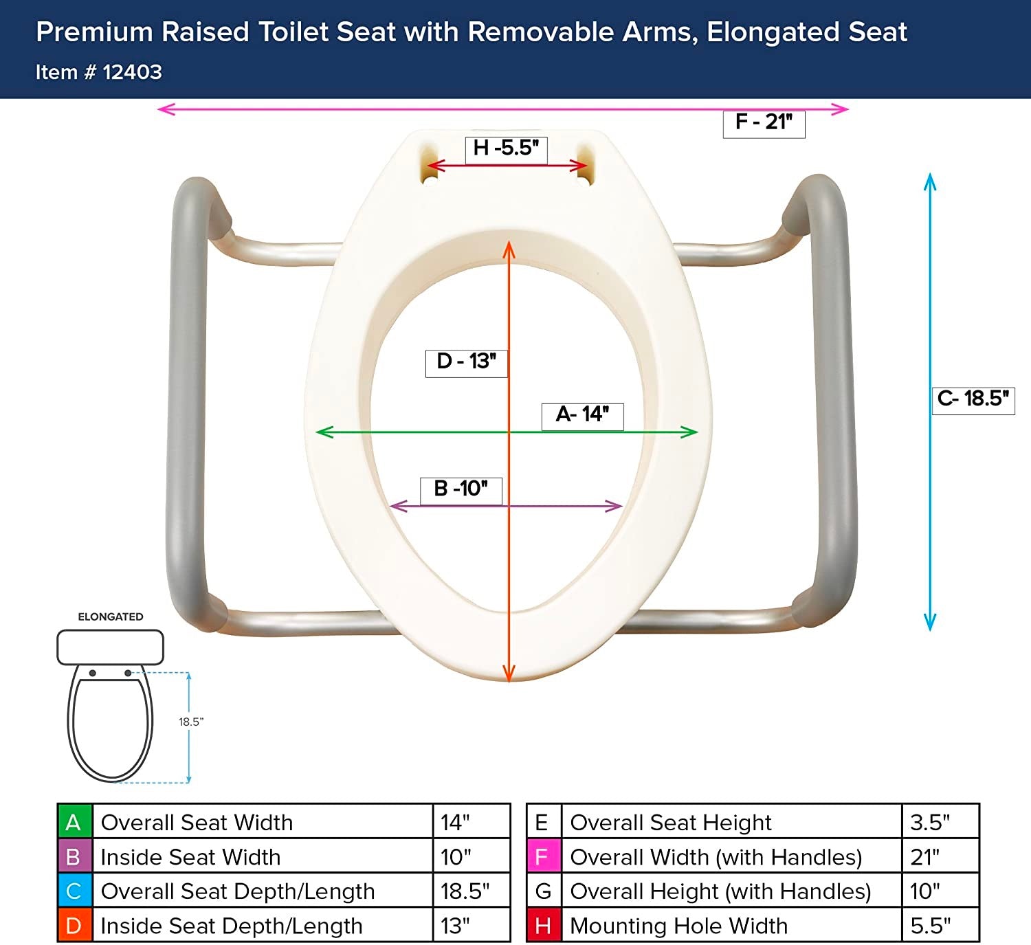 elongated toilet riser dimension by AskSAMIE