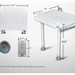 dimensions of shower chair