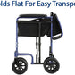 folded transport wheelchair