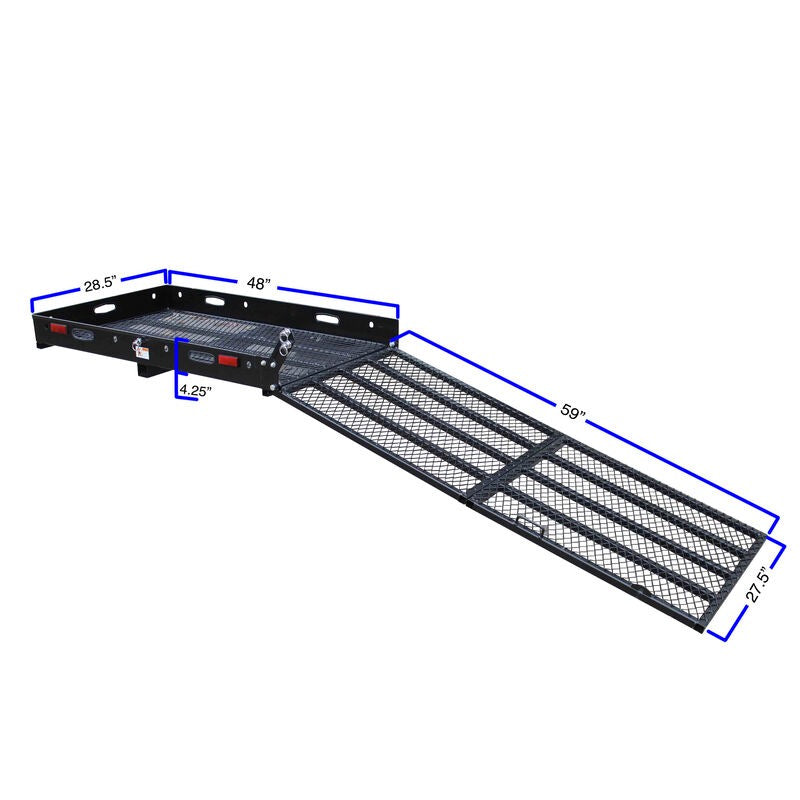 scooter/wheelchair platform stretched out