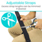 leg straps being cut with scissors for trimming and adjustments by AskSAMIE