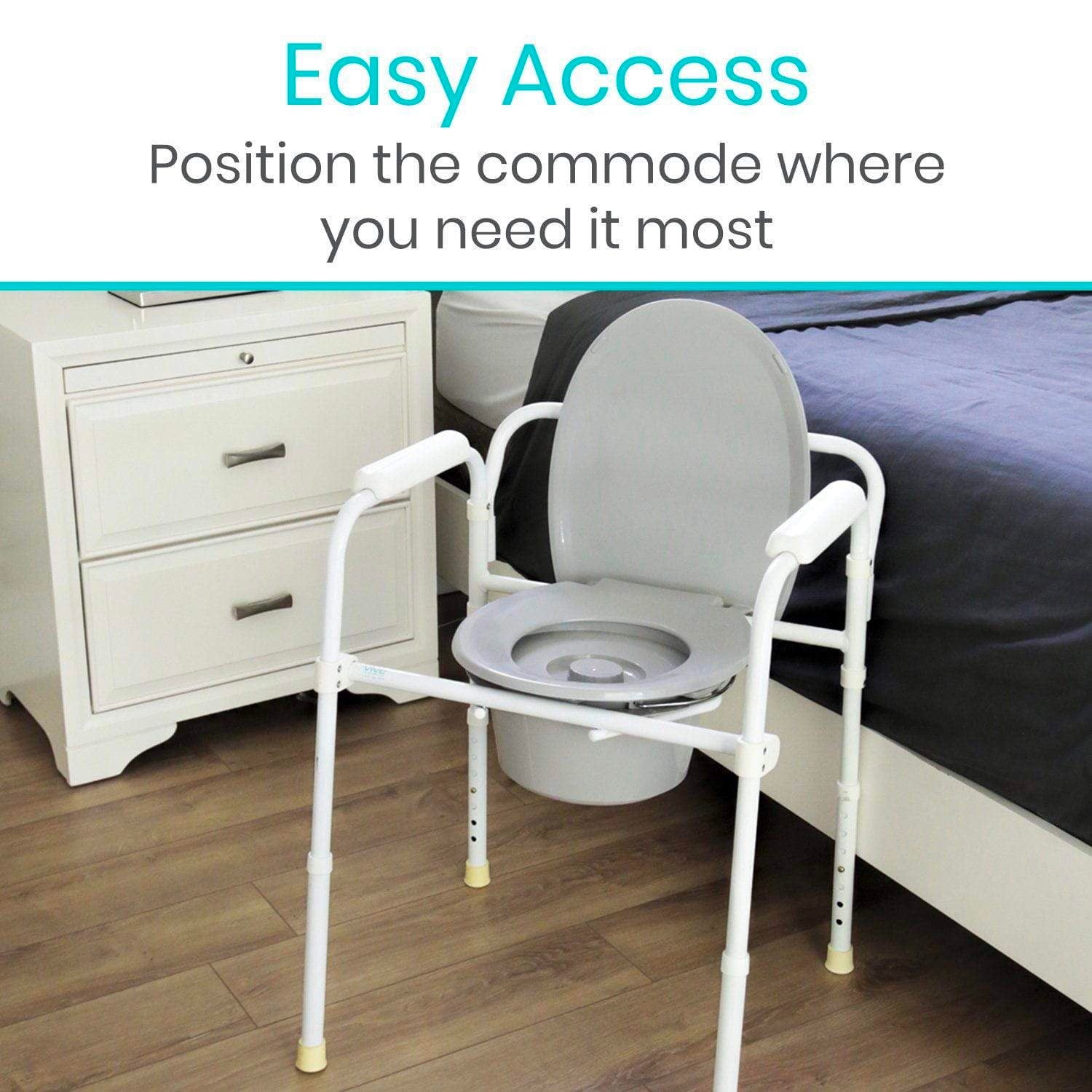 bedside commode near bed