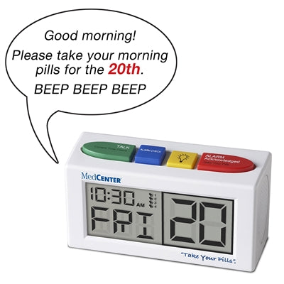 talking alarm clock & medication reminder