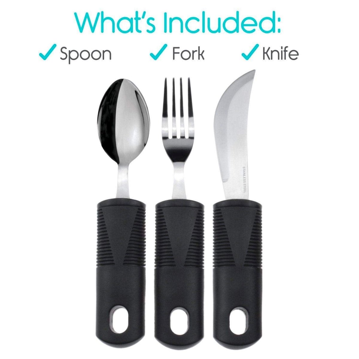 Built Up & Bendable Handle Utensil Set Vive Health - AskSAMIE: Answers for Accessibility