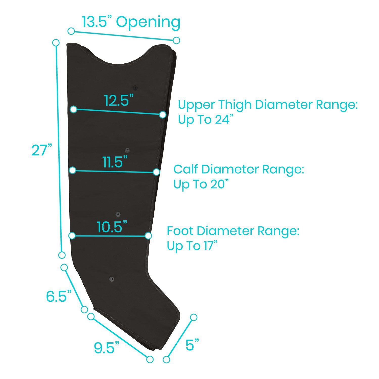 picture of leg dimensions