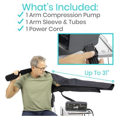 How to put on and set up an arm compression pump