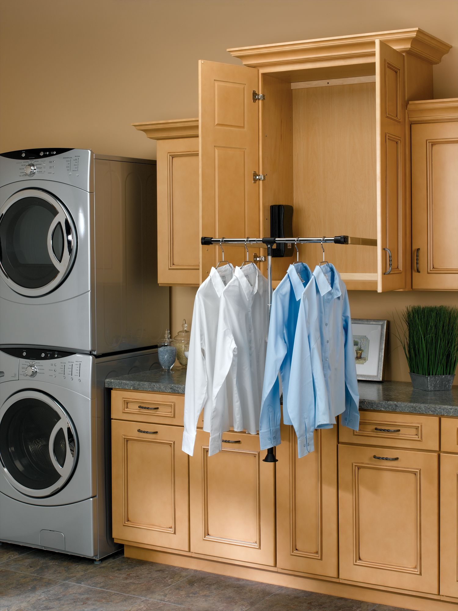 Rev a Shelf pull down closet rod in low position