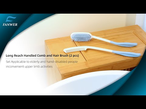 video of how to use long handle brush and comb