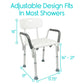 Shower Chair w/Back & Arms Vive Health - AskSAMIE: Answers for Accessibility