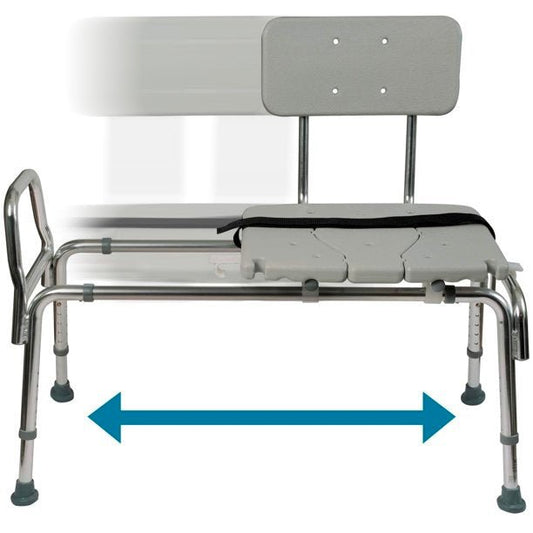 Sliding Tub Transfer Bench w/ Seatbelt AskSAMIE - AskSAMIE: Answers for Accessibility