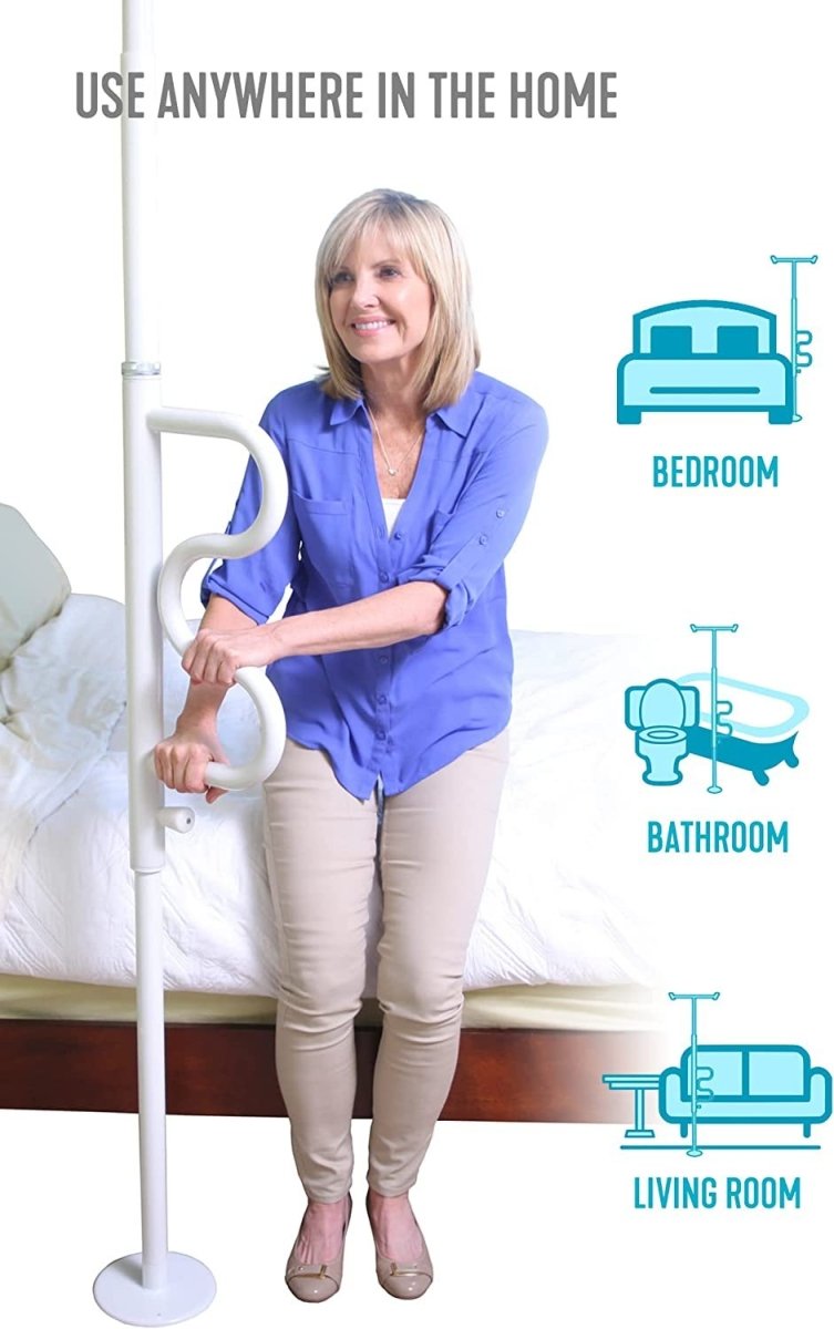 Stander Floor to Ceiling Pole & Base | Super Pole Alternative Stander - AskSAMIE: Answers for Accessibility