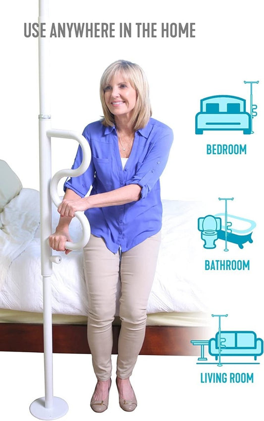 Stander Floor to Ceiling Pole & Base | Super Pole Alternative Stander - AskSAMIE: Answers for Accessibility