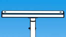 up close of mounted pole